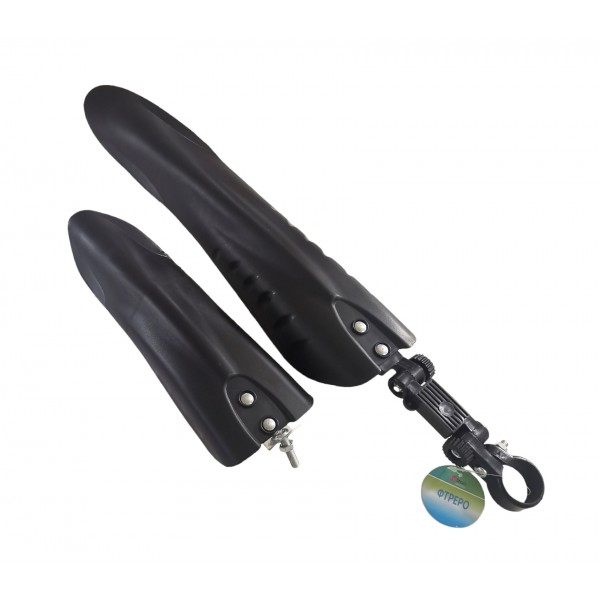 MIZOO ΣΕΤ ΕΜΠΡΟΣΘΙΟΣ & ΟΠΙΣΘΙΟΣ ΛΑΣΠΩΤΗΡΑΣ ΤΡΟΧΩΝ ΠΟΔΗΛΑΤΟΥ ΜΑΥΡΟ ΧΡΩΜΑ 1322-54